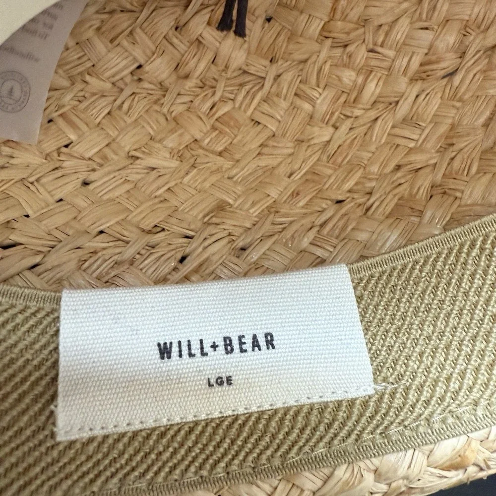 Will + Bear River Sand Raffia Straw Fedora‎ Hat Large | Sustainable Boho Sun Hat